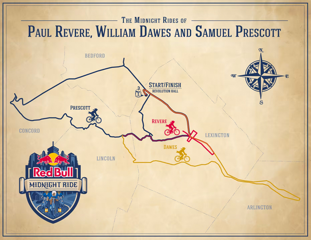 Red Bull Midnight Rides Map